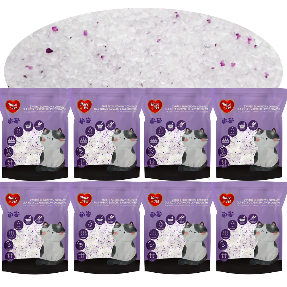 HAVE A PET Żwirek silikonowy dla kota Lawenda Silica Gel Compact 8x3,8L